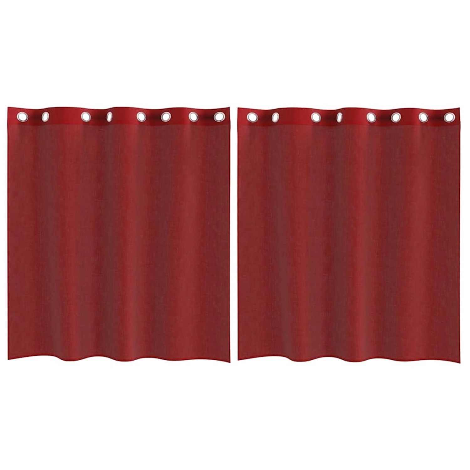 vidaXL Voile Vorhänge mit Ösen 2 Stk Weinrot 4102155 günstig online kaufen