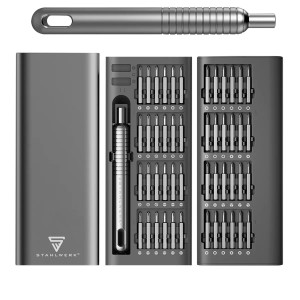 STAHLWERK Präzisions-Schraubendreher Set, 51-teilig, Feinmechanik Set mit Bits und Schraubendreher.