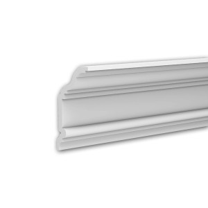 Weiße PROFHOME Eckleiste/Deckenleiste (200 cm x 10 cm x 20 cm) für Paneel-Zubehör.