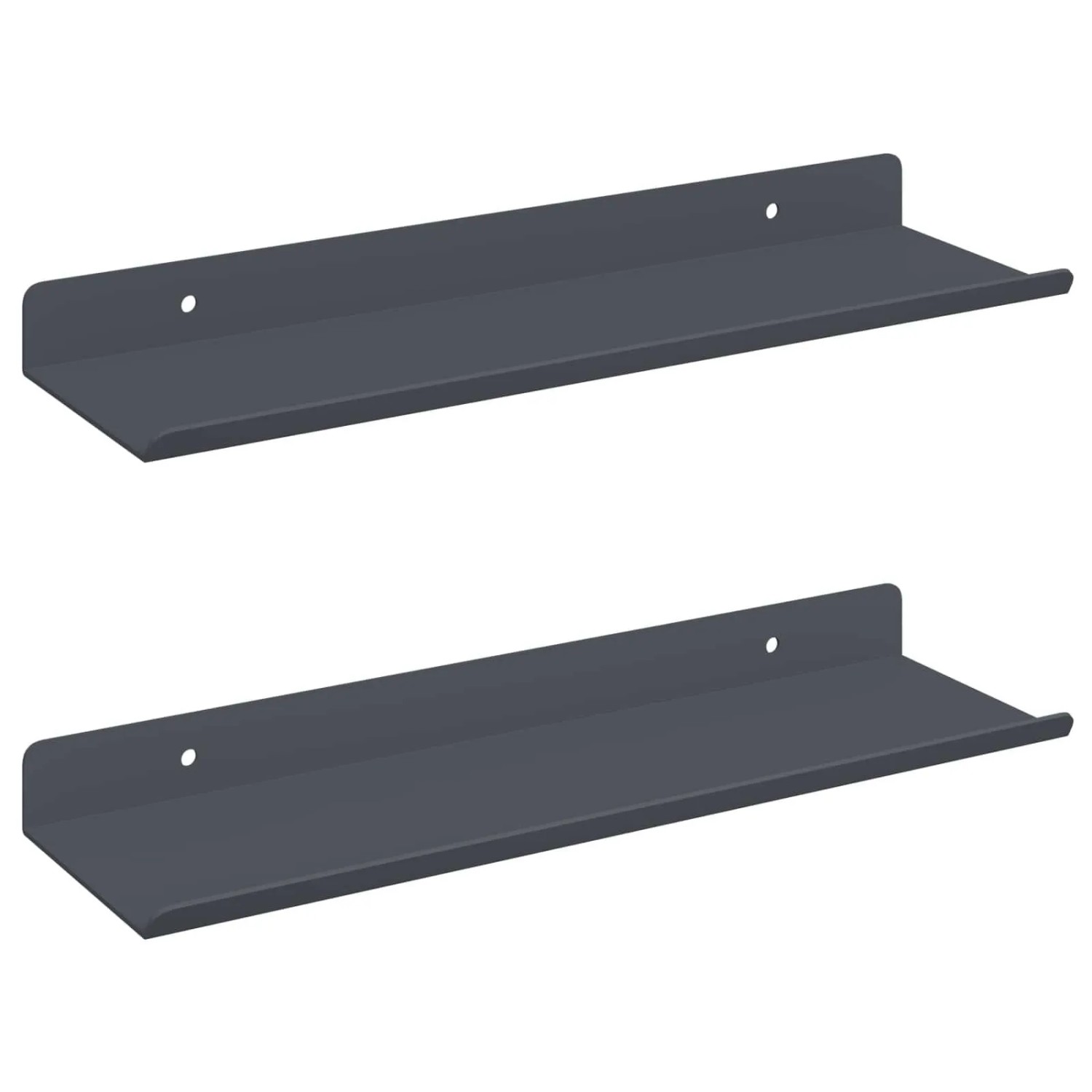 vidaXL Schwebendes Regal 2 Stk Anthrazit 30 x 9 x 2,5 cm Stahl 8003940