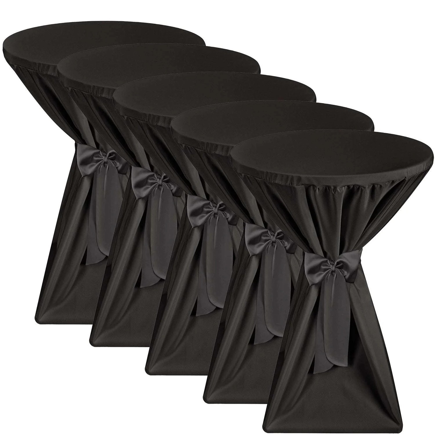 Beautissu Premium Stehtischhusse Ø 70cm Schwarz 5tlg günstig online kaufen