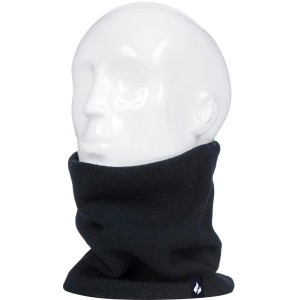 Schwarzer Heat Holders Halswärmer für Herren, Universalgröße, auf einem weißen Kopf.