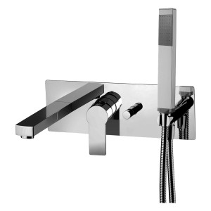 pianura Unterputz Wannenarmatur mit Brausegarnitur Giulia in Chrom.