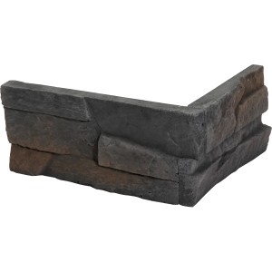 Stegu Verblender Ecke Nepal Graphit, Beton, für Innen & Außen, Detailansicht.