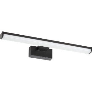 Schwarze Oktaplex LED Spiegelleuchte, 40 cm Wandleuchte mit neutralweißem Licht.