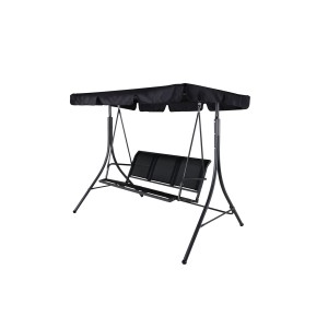 Schwarzes ebuy24 Montreal Hängesofa für 3 Personen, Gartenmöbel zum Entspannen.