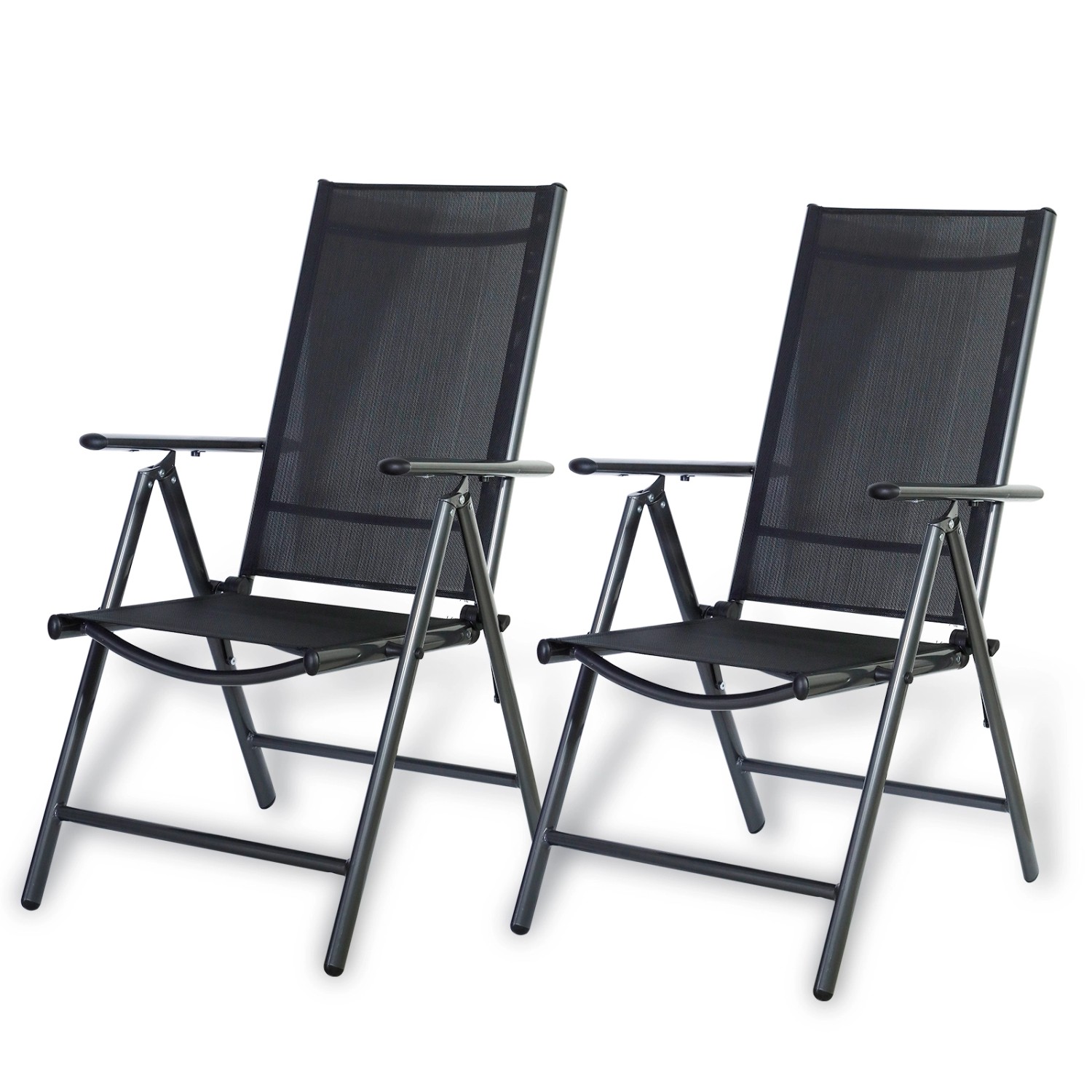 CCLIFE Gartenstühle Alu 2er Set Gartenstuhl Hochlehner Klappbar  Balkonstüh günstig online kaufen