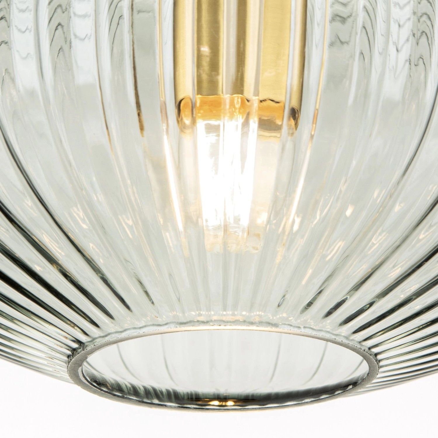 Ersatzglas Lampenschirm, Orion Lightstyle, Ø 250 mm, Rauchglas, gerippt für Lampen & Leuchten mit E27 Fassung.