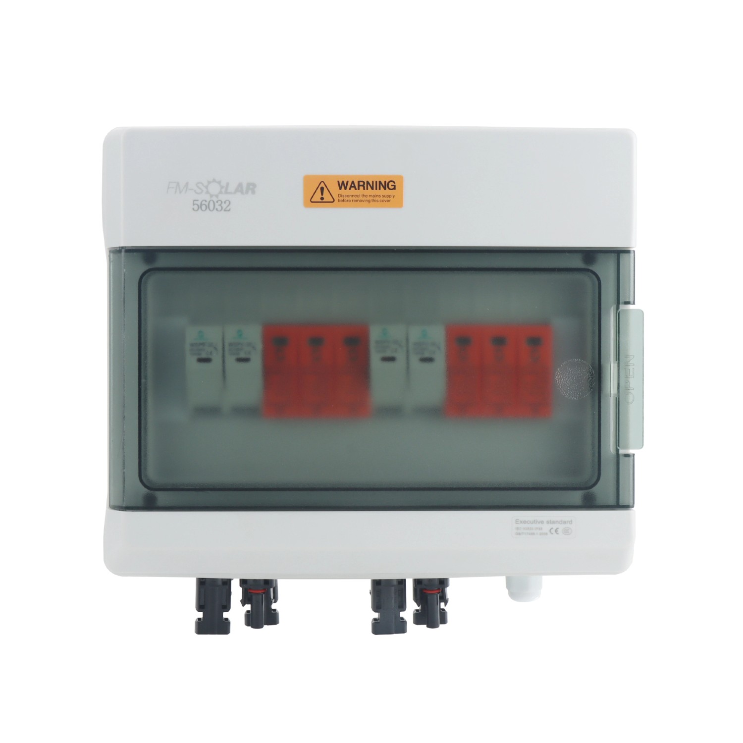 FM-SOLAR DC-Anschlussbox mit T1+T2 Überspannungsschutz 2/2 1000V Generatoranschlusskasten