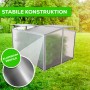 Garmio Mini-Frühbeet Gewächshaus mit Alu-Rahmen und Dachfenster im Garten.