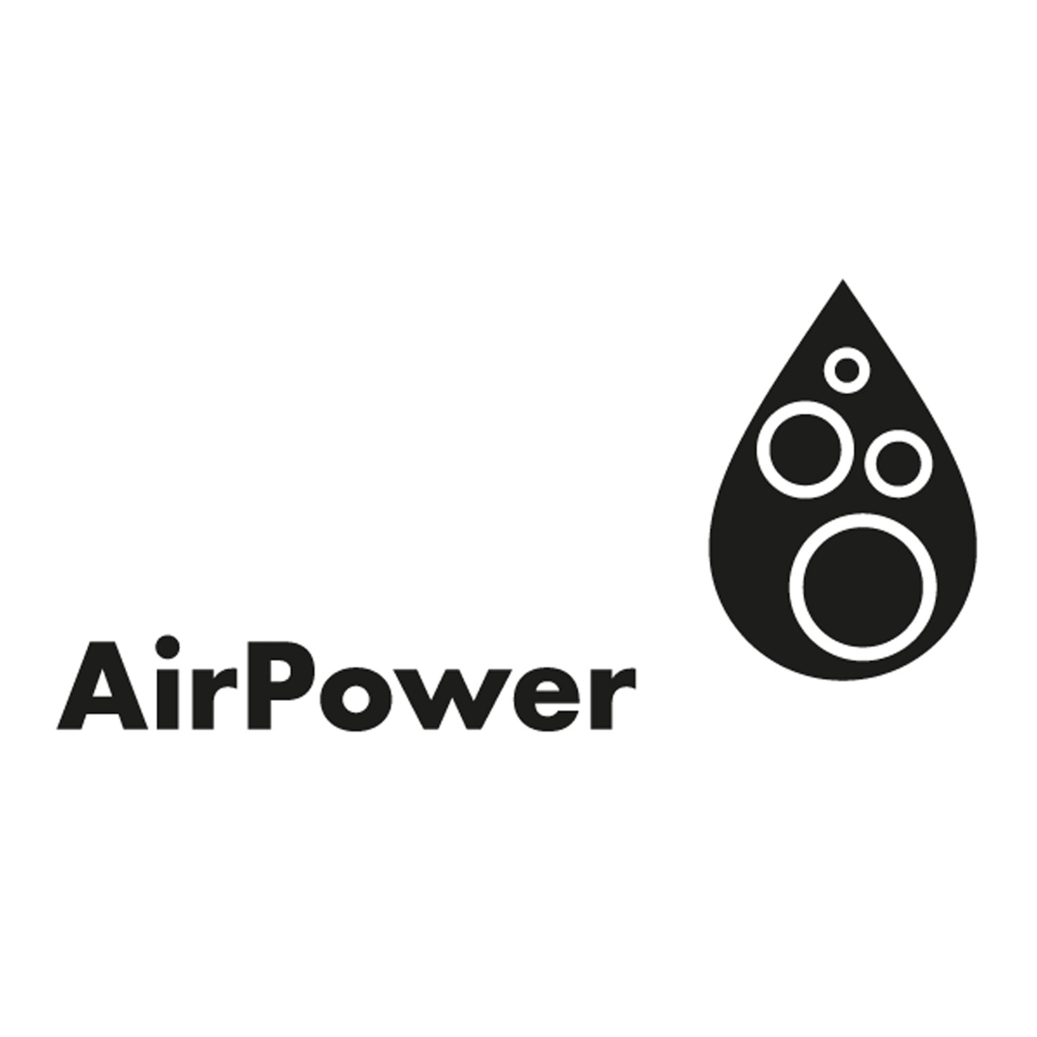 Symbol für Hansgrohe AirPower Technologie: Wassertropfen mit Luftblasen.