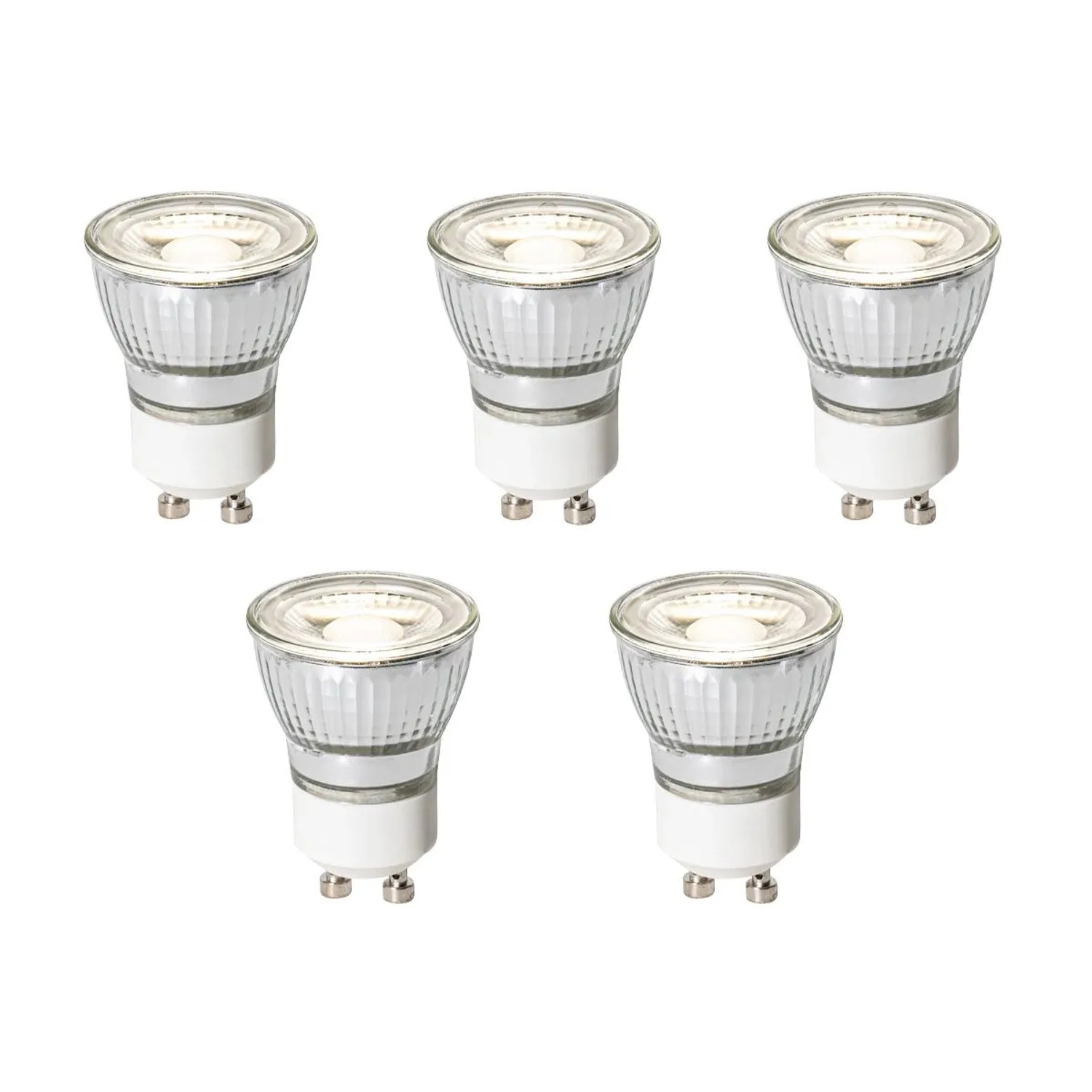 LUEDD 5er Set Dimmbare GU10 LED Leuchtmittel 35 mm 4W 230,m 4000K