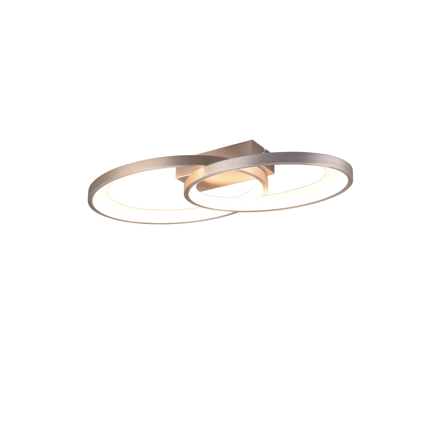 Reality LED-Deckenleuchte Malaga 1-flammig Nickel Matt 57,5 cm x 30 cm