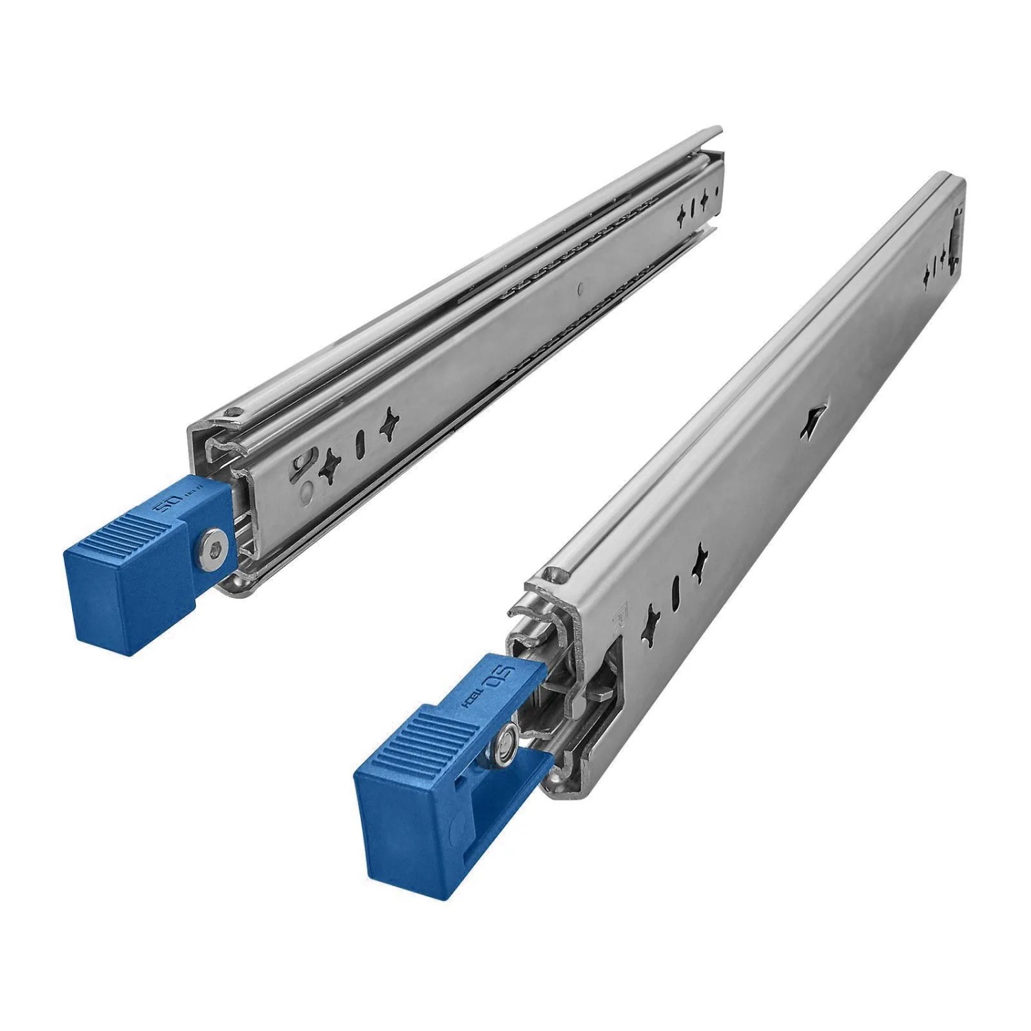 SOTECH Schwerlastauszug VarioSlide KV1-120-H58-L700-EH 700 mm Nicht Trennbar Lock In Out Einrastfunktion Blauer Hebel Schubladenschiene Bis 120 kg