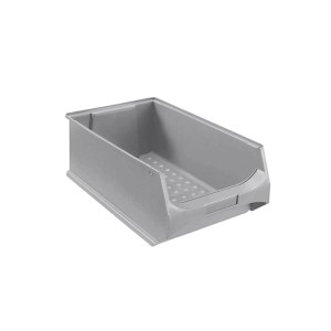 Graue Sichtlagerbox 20x30x50 cm, 21,8 Liter, aus Kunststoff für Aufbewahrungssysteme.