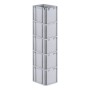 PROREGAL SparSet: 5 graue Euroboxen NextGen Grip, 32x30x40 cm, 30 Liter, stapelbar.