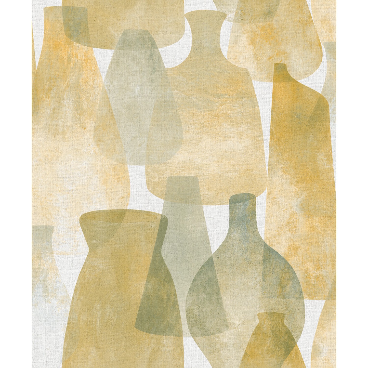 Sanders & Sanders Tapete Töpferware Ockergelb Und Olivgrün 53 Cm X 10 M 640 günstig online kaufen