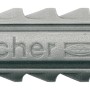 Grauer Fischer Spreizdübel SX 6x30 aus Nylon, geeignet für Voll- und Lochbaustoffe.