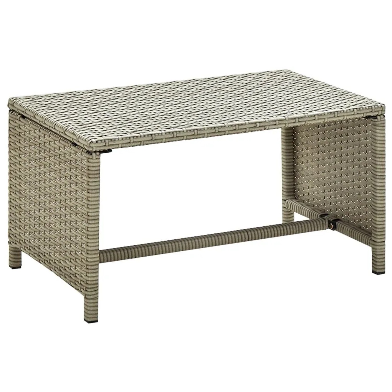 vidaXL Couchtisch Beige 70x40x38 cm Poly Rattan 46395
