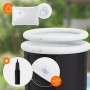 ECD Germany Eisbad, Ø80cm, 350L, schwarz-weiß, aus Oxford-Gewebe mit Zubehör.