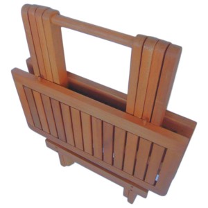 DELUKE Gartentisch TOBI Klappbar Akazie Braun 50x50x50cm Garten Klapptisch Beistelltisch Wetterfest Outdoor Tisch