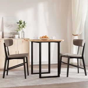 Runde vidaXL Tischplatte aus Akazie, 80 cm Durchmesser, für Esstisch oder Bistrotisch.