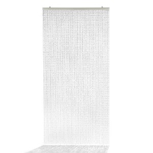 Kobolo Türvorhang DIAMOND mit 80 Strängen, 100x210cm, transparenter Perlenvorhang als Dekoartikel und Insektenschutz.
