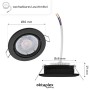 Oktaplex Dijon Einbaustrahler Set, 9x dimmbarer LED Deckenspot, schwarz.