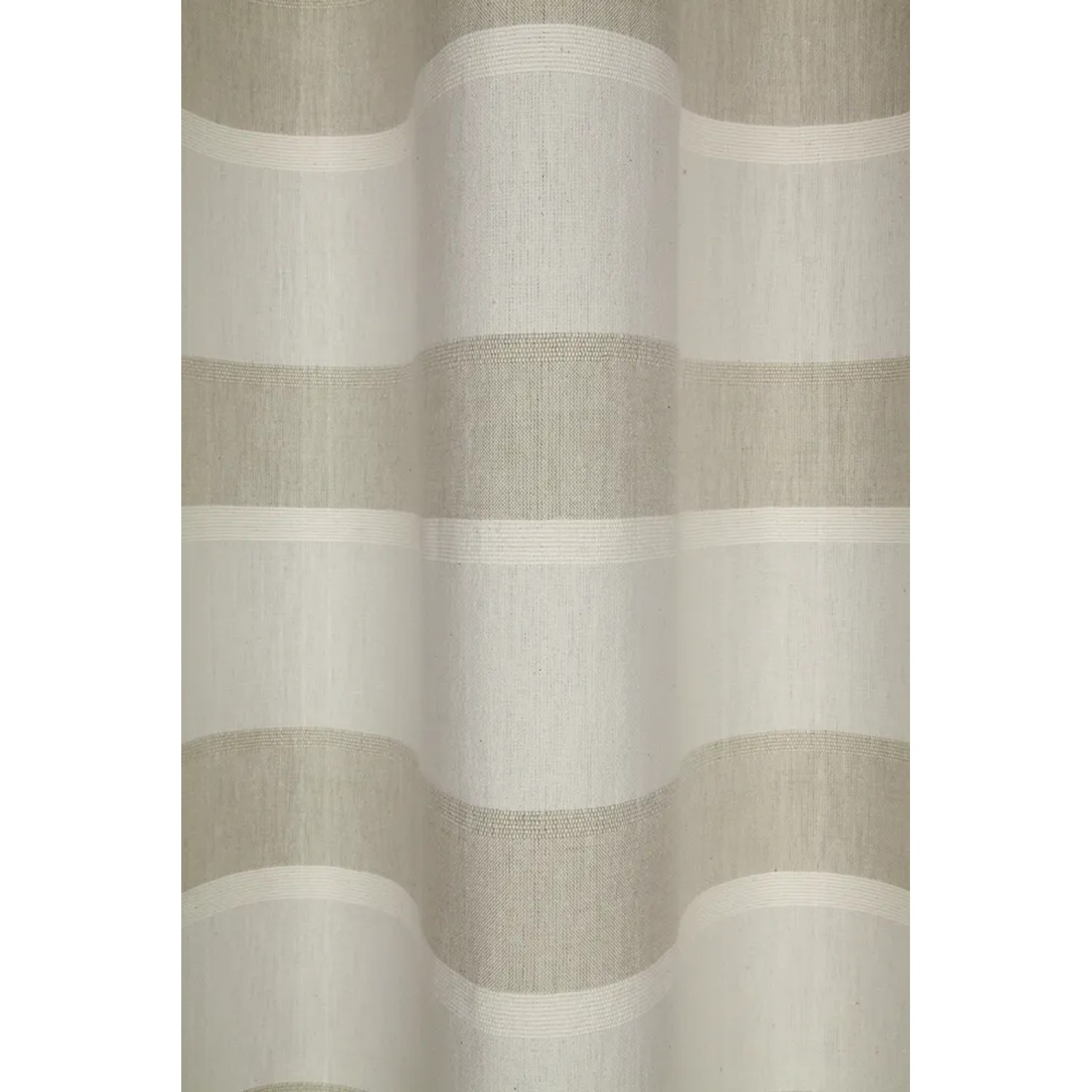 Creme Schlaufenschal Uwe von Neusser Collection, 245x135 cm, mit Streifen und Gardinenband.