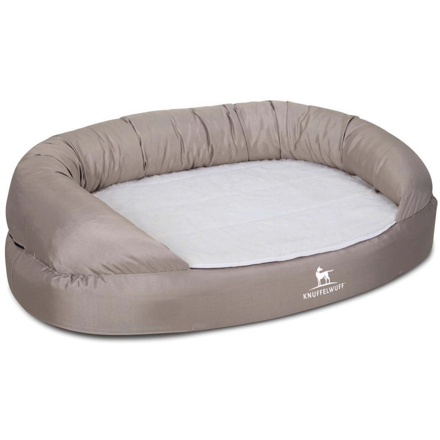 Knuffelwuff Hundebett Jessy Orthopädisch Kunstleder XL 120 x 75cm Beige