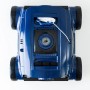Blau-schwarzer CF Poolroboter CF100CL mit Akku, Ansicht von oben.