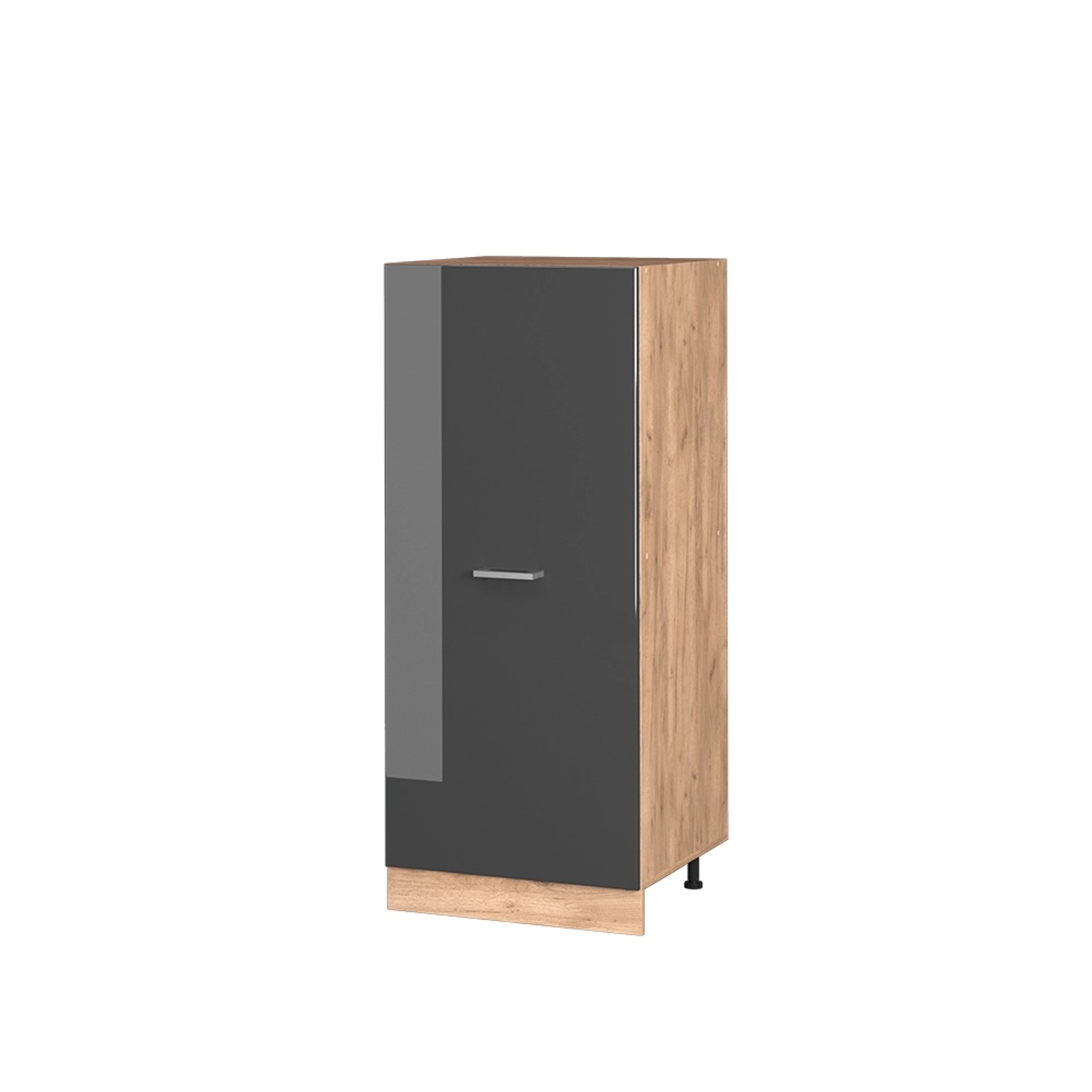 Vicco Hochschrank R-Line Küchenkommode Anthrazit Hochglanz/Goldkraft Eiche 60 cm