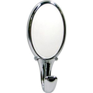 Glänzender, verchromter Wandhaken 1979. Metallhaken für Bad und Küche.