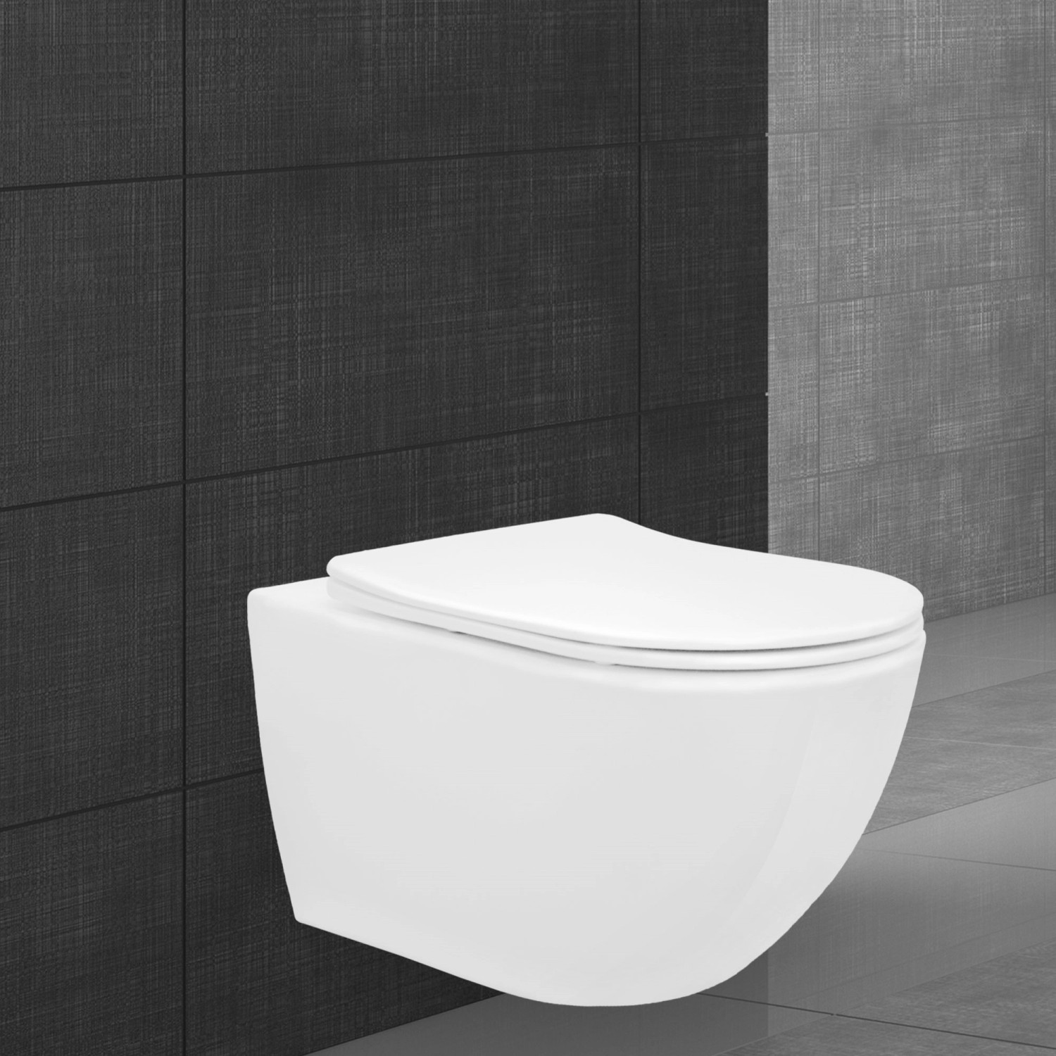 Aqua Bagno Hänge-WC Delta 2.0 - Spülrandlos Mit Softclose Sitz
