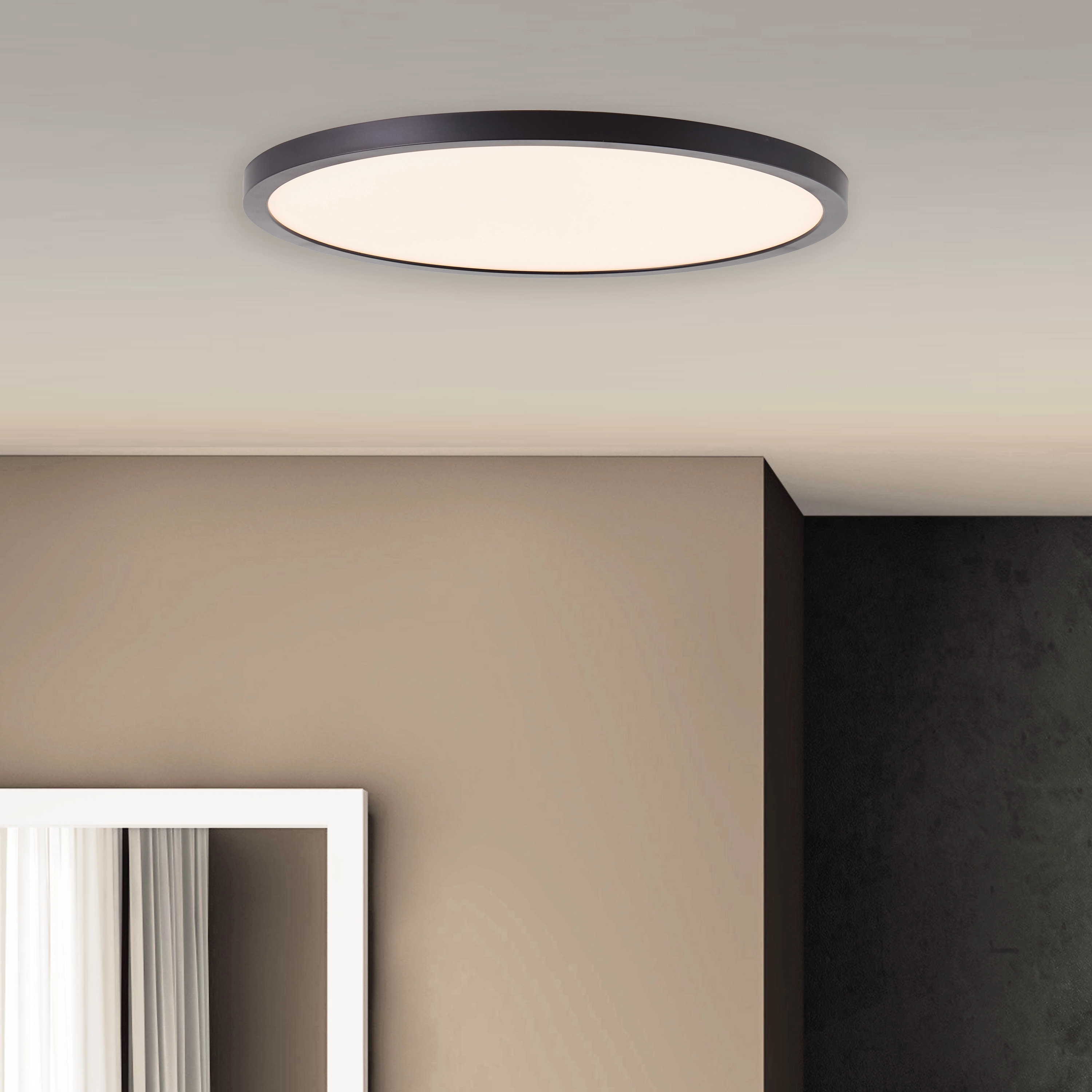 Brilliant LED-Deckenaufbau-Paneel Tuco 30 cm und OBI bei Weiß Schwarz kaufen