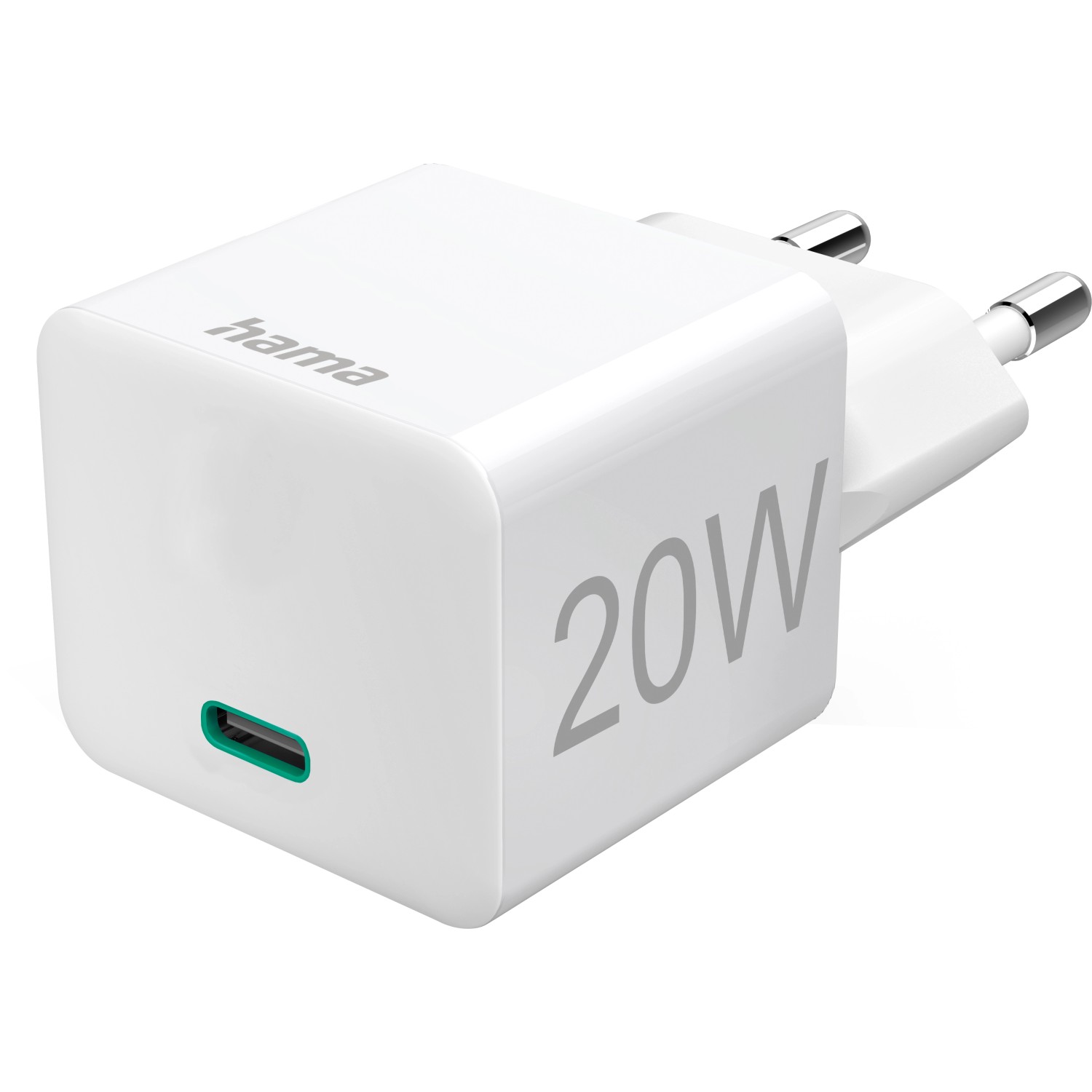 Hama Mini-Schnellladegerät USB-C Power Delivery/Qualcomm 20 W Weiß
