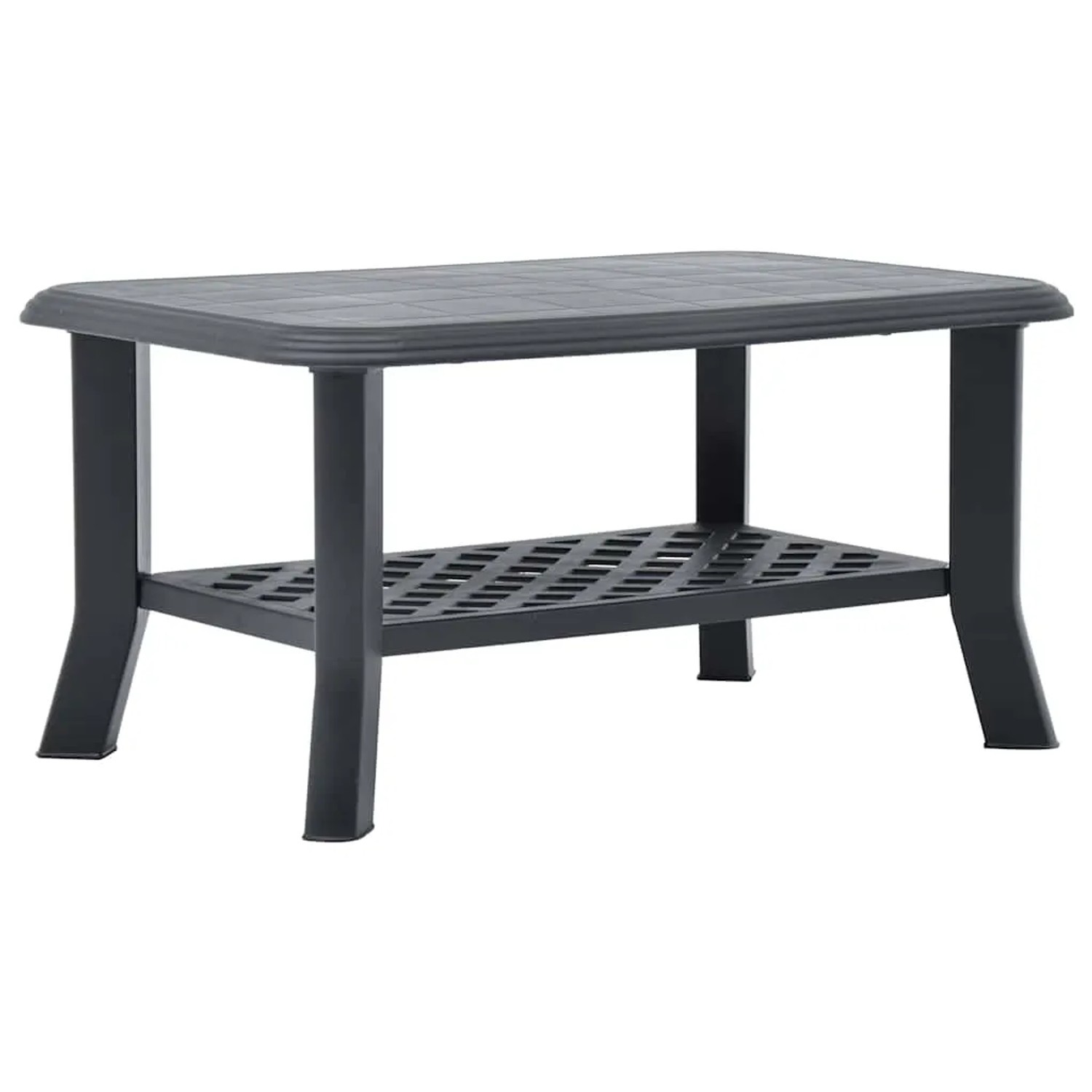vidaXL Couchtisch Anthrazit 90x60x46 cm Kunststoff 48795