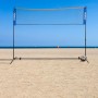 Relaxdays Badmintonnetz Eisen Kunststoff Polyester Schwarz Blau Orange Höhenverstellbar 105 cm bis 225 cm x 310 cm x 103 cm 4,1 kg_2