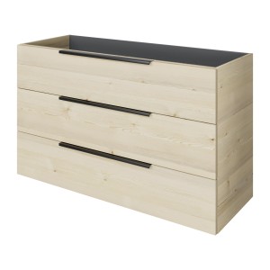 Pelipal Waschtischunterschrank Quantum 07, Polar Pinie quer, 120 cm mit 3 Auszügen.