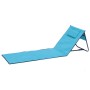 Lex Strandliege Strandmatte Sonnenmatte Badematte Liege Faltbar mit Tasche Hellblau