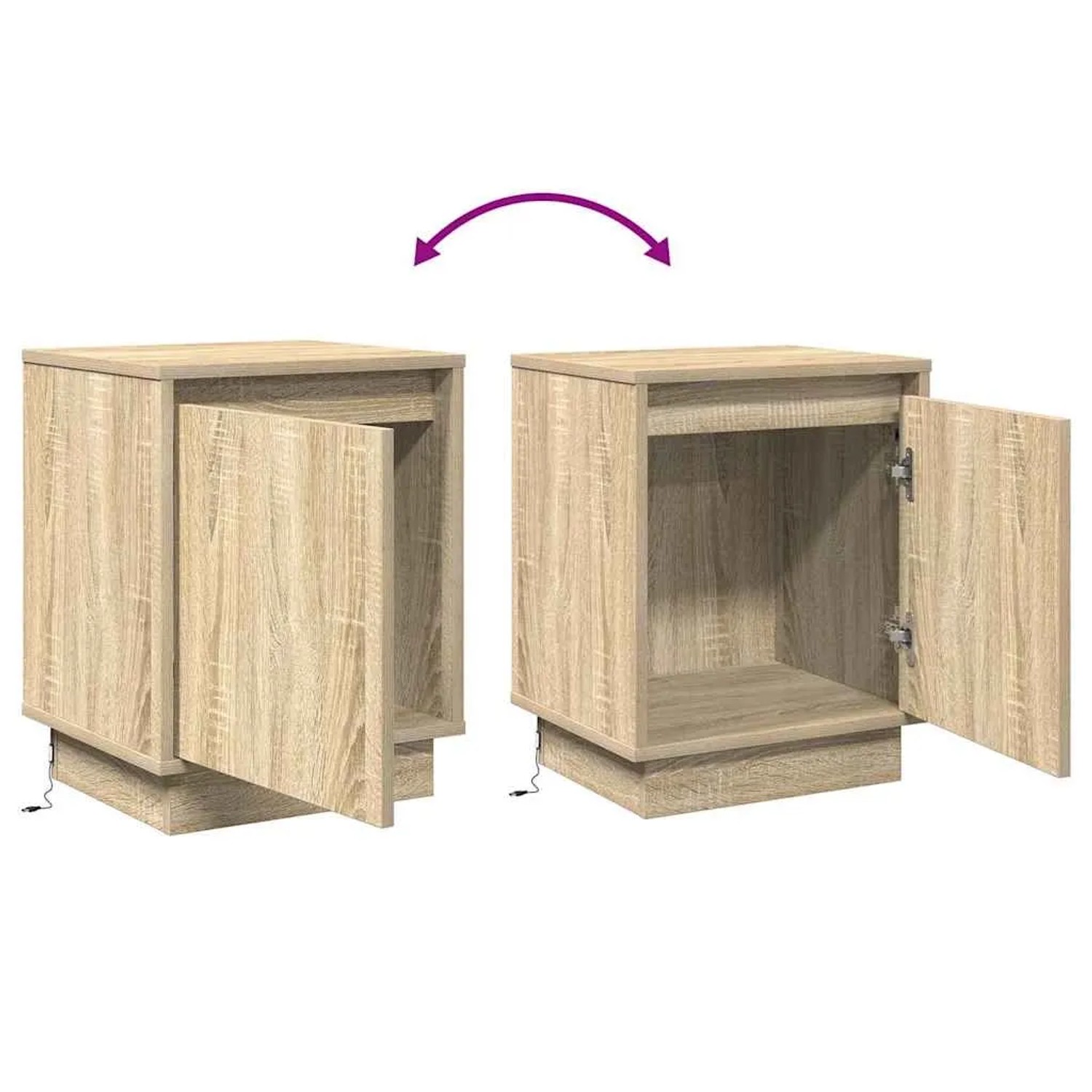 vidaXL Nachttisch 2 Stk Sonoma-Eiche 39 x 34,5 x 50 cm Holzwerkstoff 869599_14