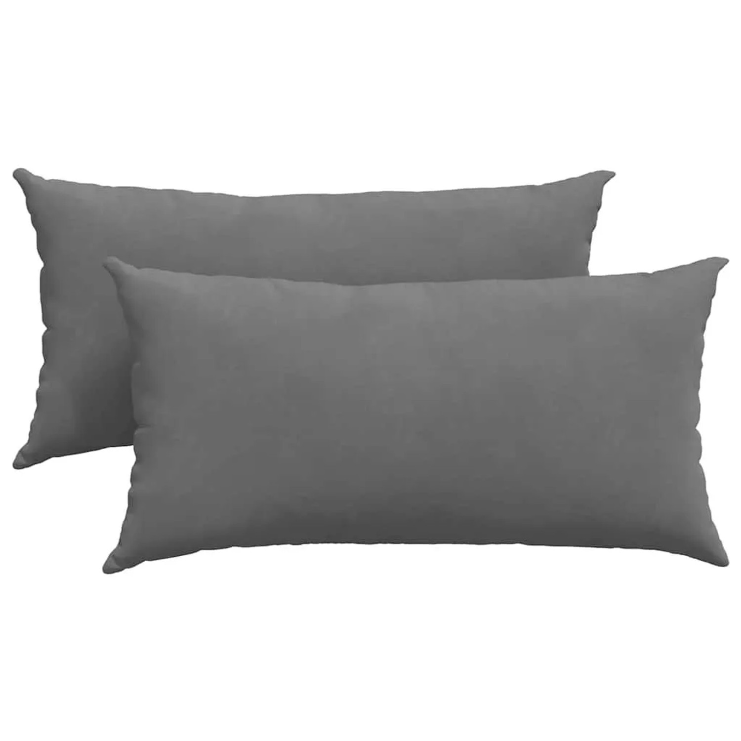 vidaXL Sofakissen 2 Stück Dunkelgrau 80 x 40 cm Stoff 42013727