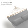 Tectake Hängematte Eden Mit Spreitzstäben  Für 2 Personen Strapazierfähiger Stoff  325 x 150 x 2 50 cm Hellgrau_3