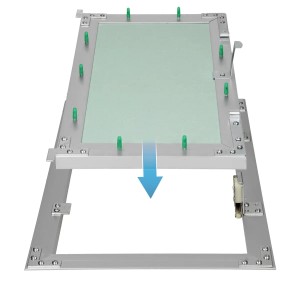 ECD Germany Revisionsklappe 300x600 mm mit Gipskarton-Einlage für Vorwandelemente.