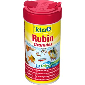 Tetra Rubin Granules Fischfutter, 250ml Dose. Hauptfutter für Zierfische zur Farbverstärkung.