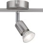 Dreiflammiger, matter Nickel-Spot Tavole mit GU10 Fassung für Wand- oder Deckenmontage.