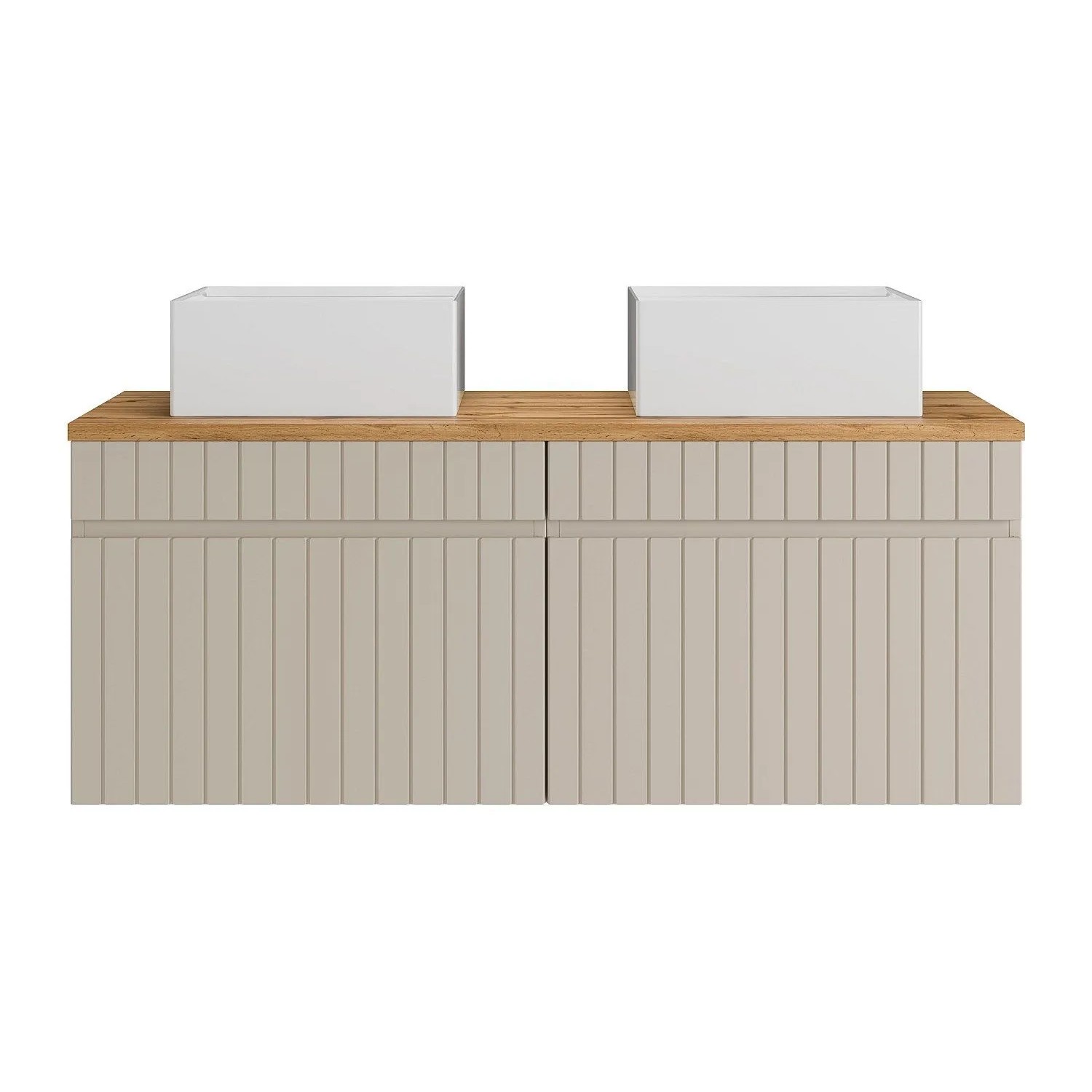 Vente-unique Doppelwaschtisch Satara Beige 120 cm