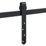 vidaXL Schiebetürbeschlag Set, 91cm, Karbonstahl, schwarz. Für Schranktüren.