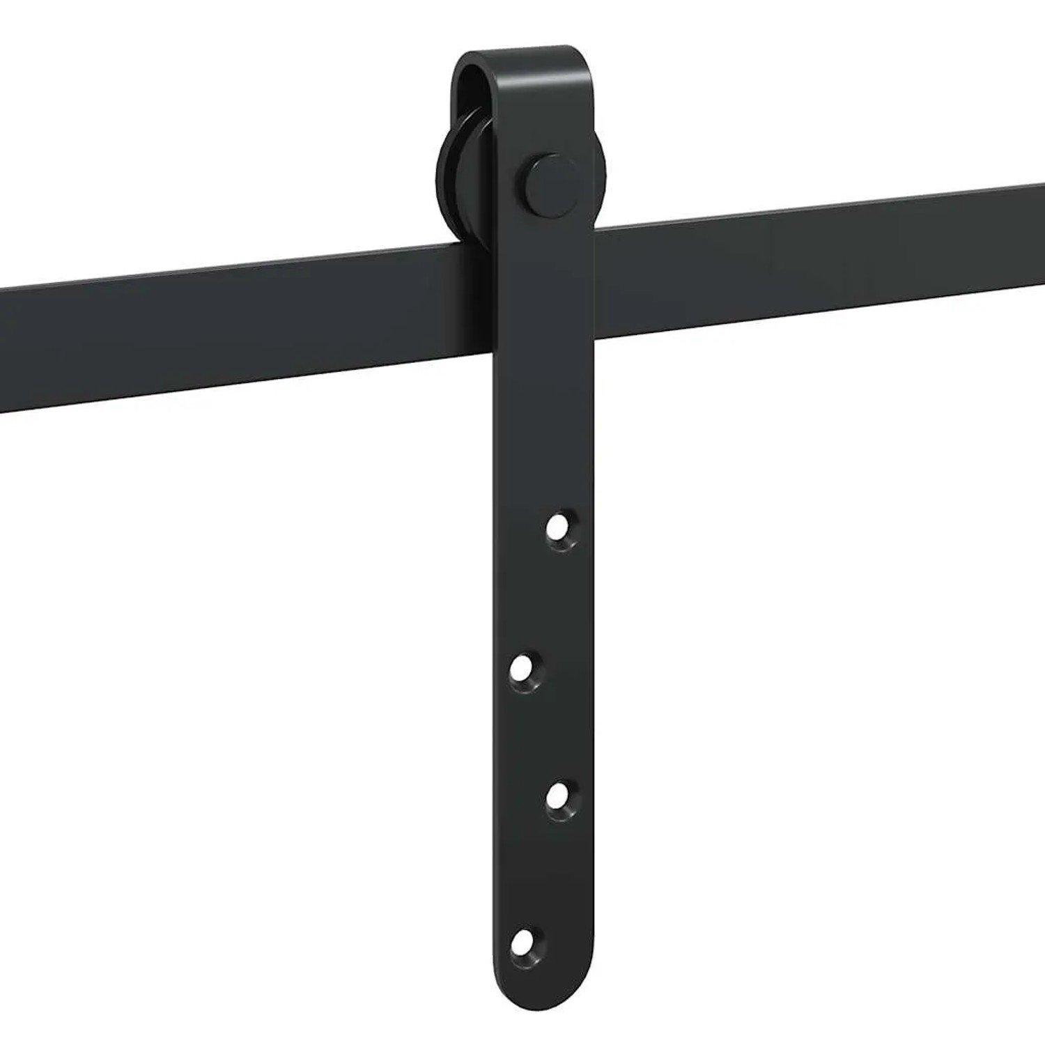 vidaXL Schiebetürbeschlag Set, 91cm, Karbonstahl, schwarz. Für Schranktüren.