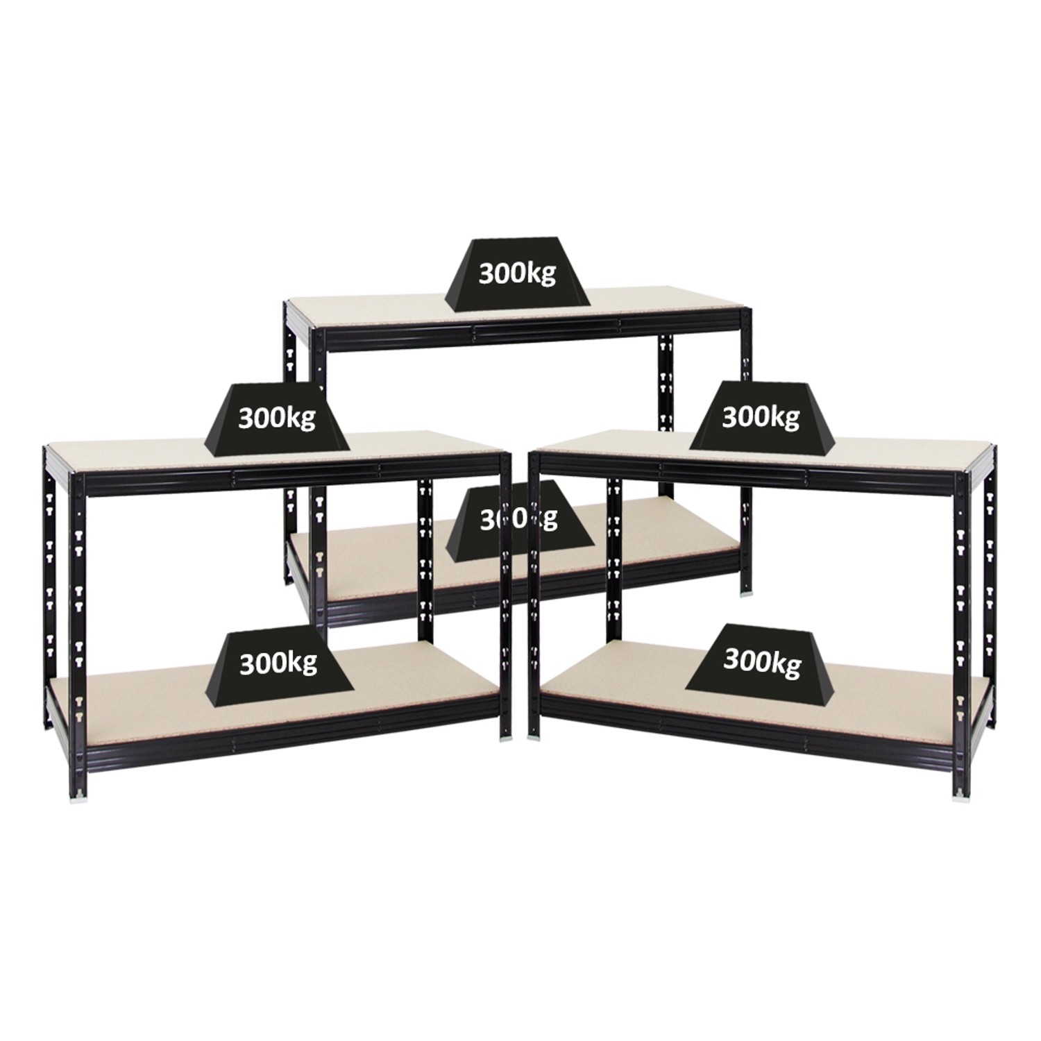 PROREGAL Mega Deal 3x Werkbank Tiger HxBxT 90 x 140 x 60 cm Fachlast 300 kg günstig online kaufen